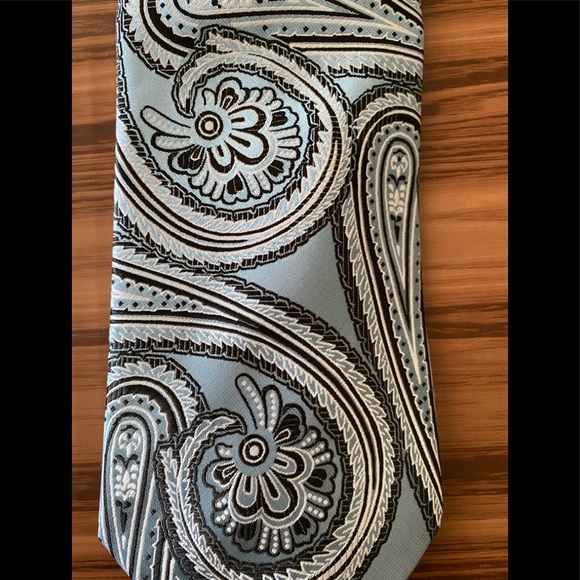 Alexander Julian Colours Men’s Blue Paisley Tie - Picture 1 of 5
